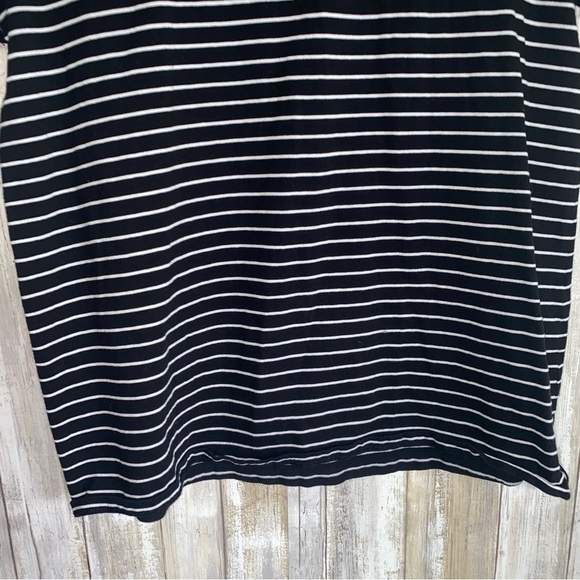 J. Jill Everyday Relaxed Black & White Cotton Tee - Picture 4 of 5